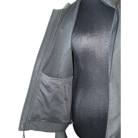 The North Face TNF APEX Zip-Up Soft Shell Jacket Solid Black Pockets Sz S/P #k - Picture 8 of 8